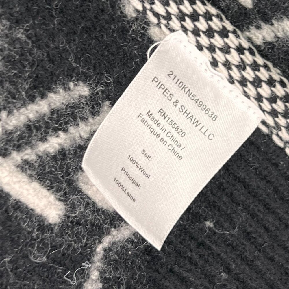 Veronica Beard Wool Sweater Jacket Shawl Collar Belt Aztec Tribal Jacquard Large - Picture 12 of 16